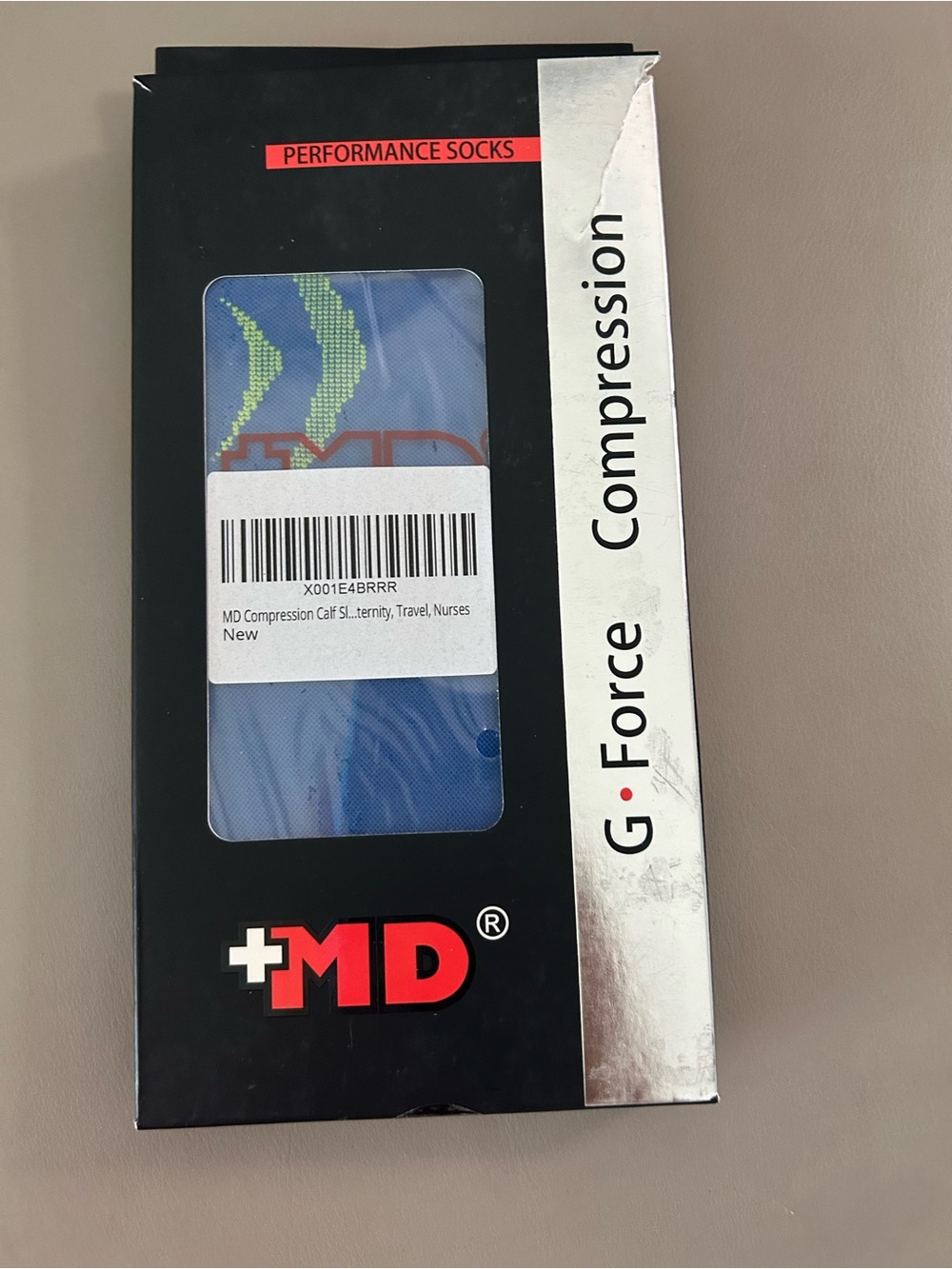 G-Force Compression Women's Crew Socks in Blue